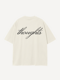 Thoughts I — Oversized Tee in Bone White