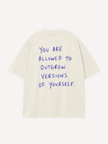 You Are Allowed To Outgrow — Oversized Tee in Blue Print
